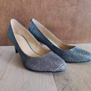Silver Michael Kors mesh pump